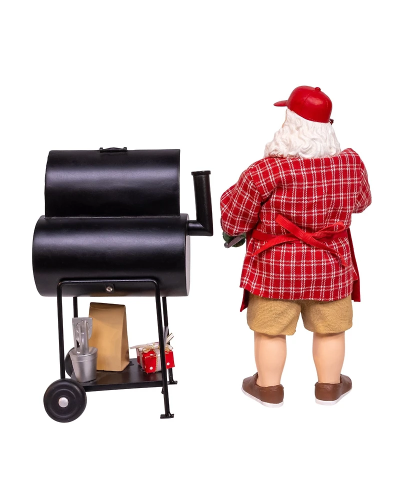 Kurt Adler 10.75-Inch Barbecue Grill Santa