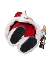 Kurt Adler 12-Inch Standing Christmas Santa with Sack and Lantern