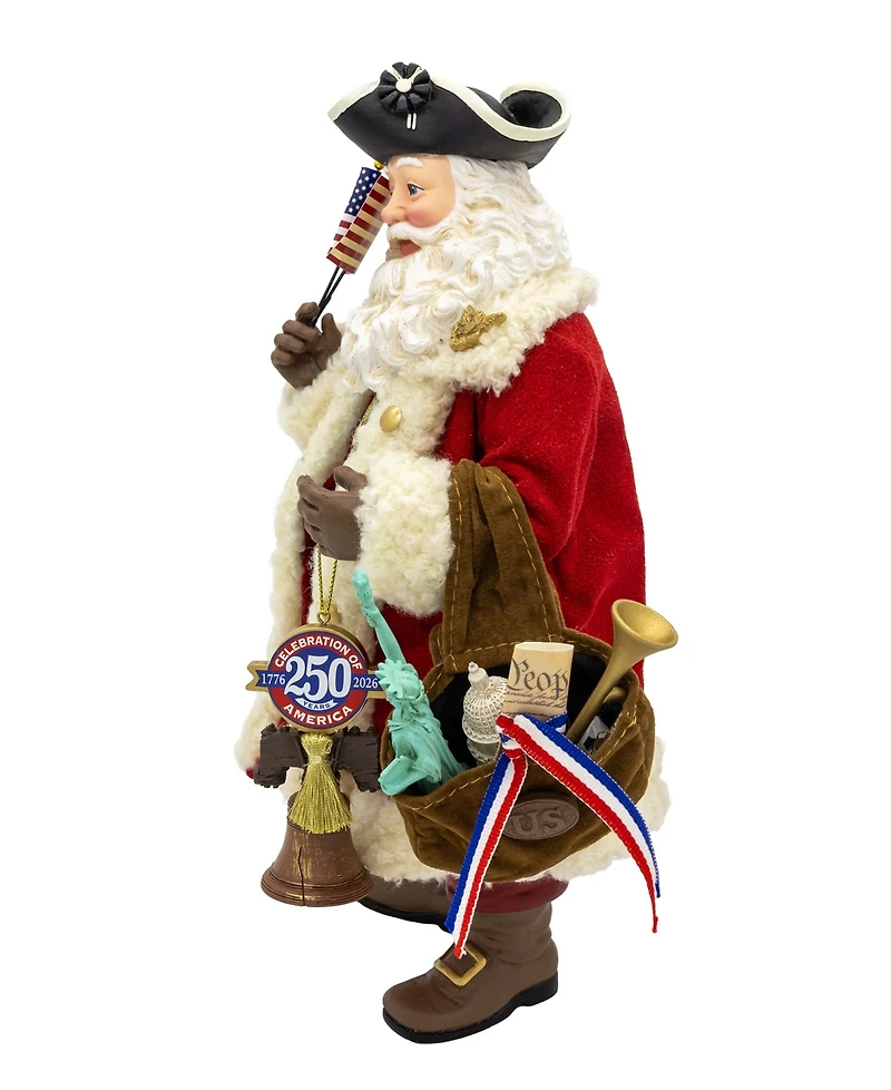 Kurt Adler 11-Inch Fabriche 250th Anniversary of America Musical Santa