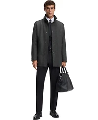 Boss by Hugo Men's Relaxed-Fit Wool-Blend Coat