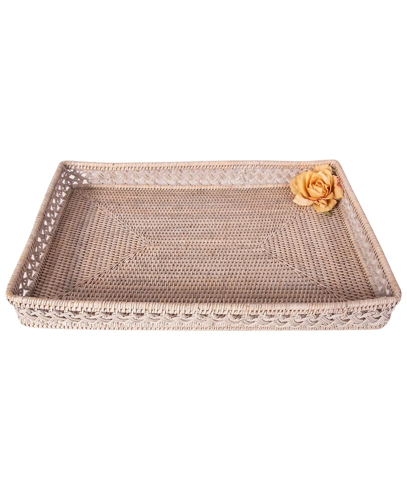 Artifacts Rattan Seca Design Rectangular Tray 17"