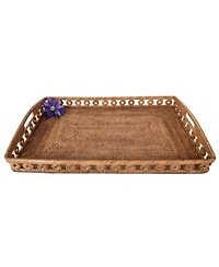 Artifacts Trading Company Rattan Rectangle Tray X2013 Inna Design With High Handles
