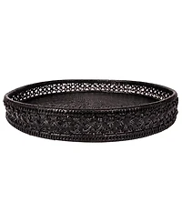 Artifacts Trading Company Rattan Seca Design Round Tray 19"