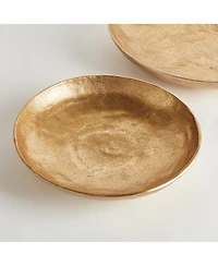 Ashwin Decorative Bowls, Set of 2 - Gold, Handcrafted Design