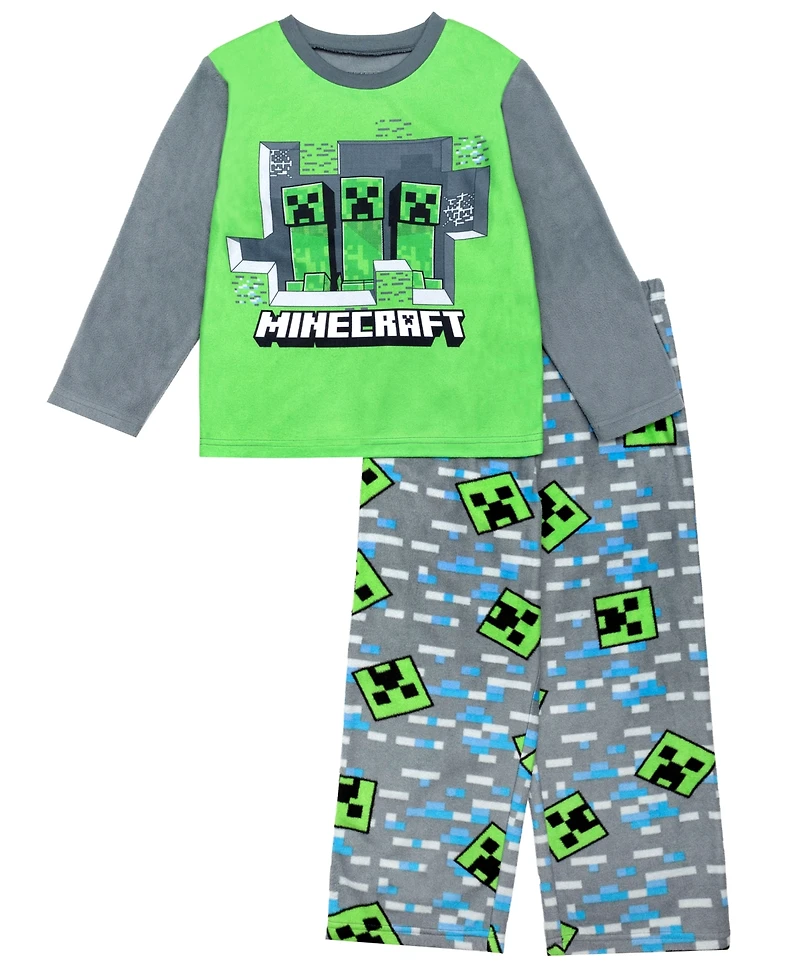 Minecraft Boys 6-12 2-Piece Print T-Shirt and Pants Pajama Set