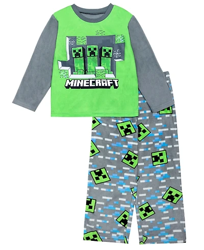 Minecraft Boys 6-12 2-Piece Print T-Shirt and Pants Pajama Set
