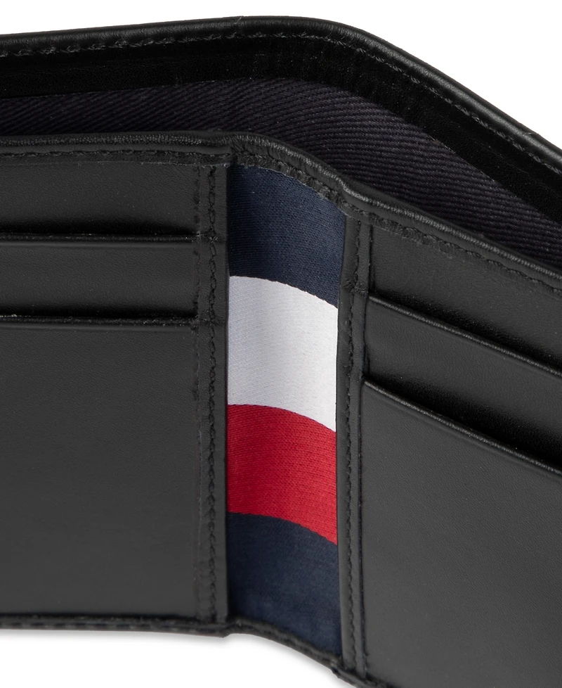 Tommy Hilfiger Men's Rfid Monogram Debossed Slimfold Wallet
