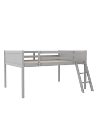 Full Wood Low Loft Bed With Ladder, Ladder Can Be Placed On The Left Or Right
