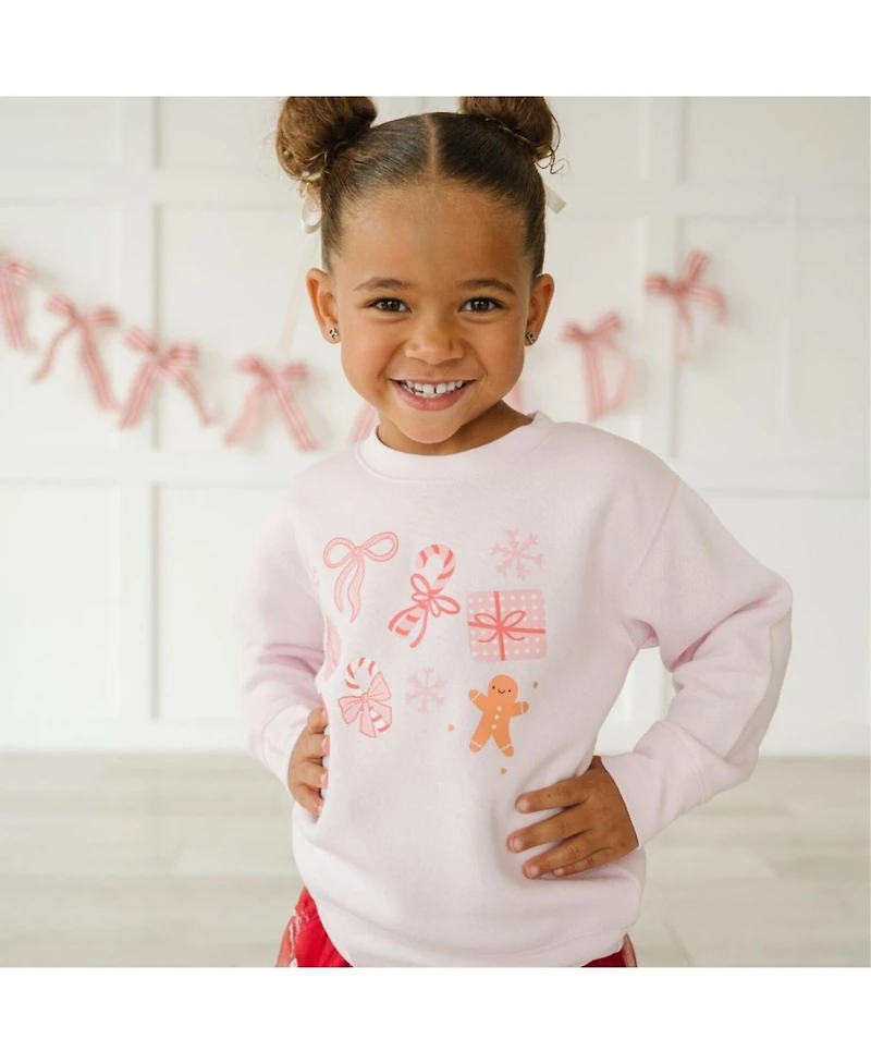 Sweet Wink Baby Girls Christmas Fun Sweatshirt