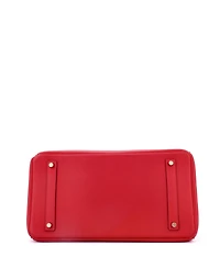 Pre-Owned HERMA‰S Birkin 35 Handbag Red Epsom with Gold Hardware