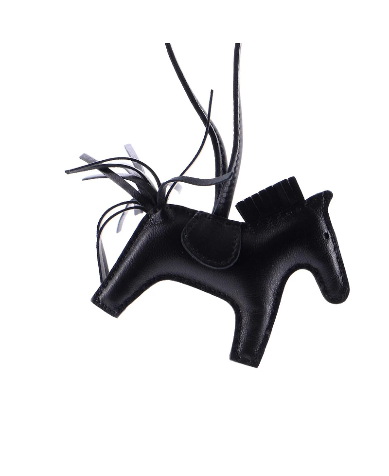 Pre-Owned Hermes Pm So Black GriGri Rodeo Bag Charm Leather