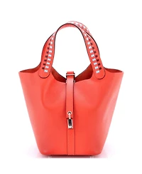 Pre-Owned HERMA‰S Pm Picotin Lock Bag Tressage Epsom