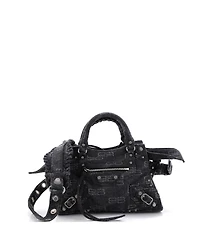 Pre-Owned Balenciaga Xs Neo Cagole City Bag Bb Denim