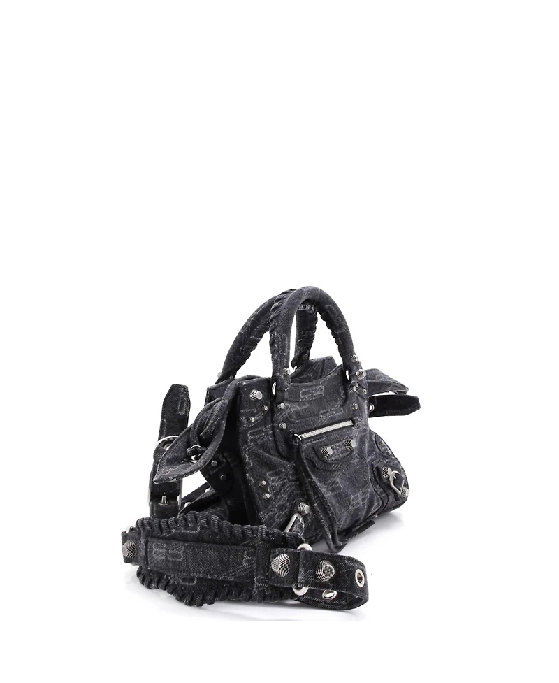 Pre-Owned Balenciaga Xs Neo Cagole City Bag Bb Denim