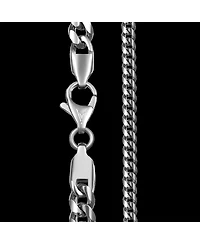 Vincero Men's Micro Cuban Chain Necklace 1.7mm in Sterling Silver Bonded with 14K Gold and Parrot Clasp - 23"