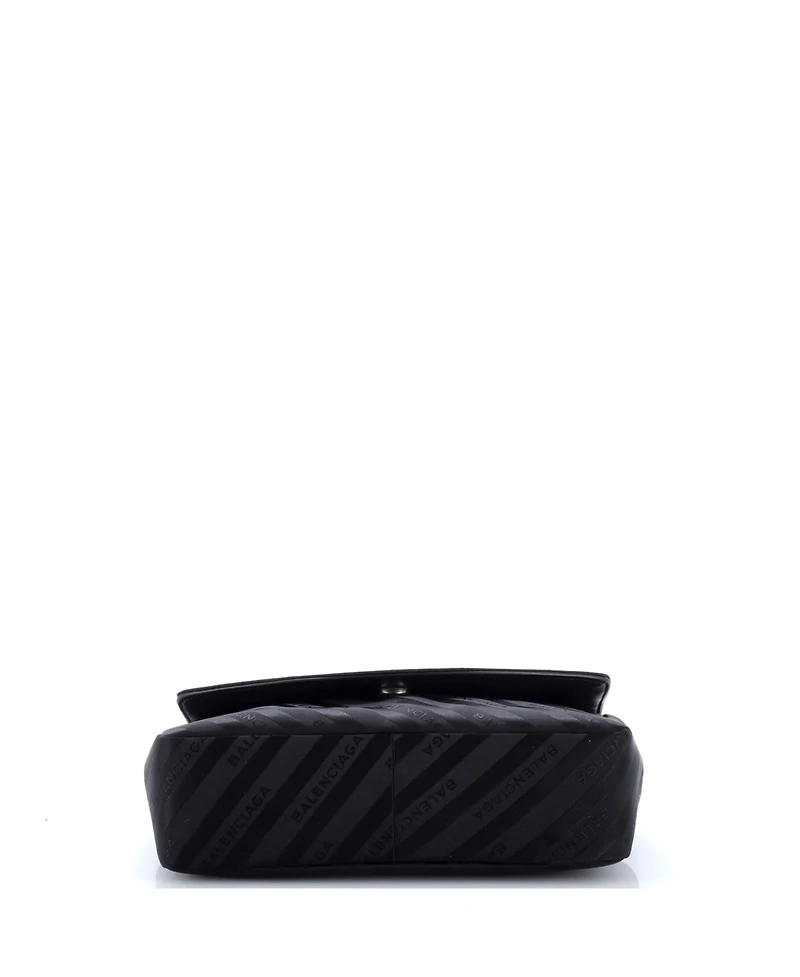 Pre-Owned Balenciaga Medium Bb Chain Round Shoulder Bag Jacquard