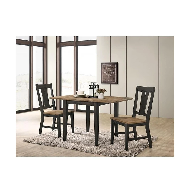 Intercon 50 in Drop Leaf Table in Brushed Brown & Pecan