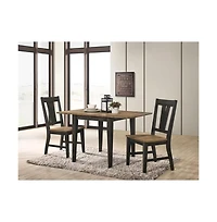 Intercon 50 in Drop Leaf Table in Brushed Brown & Pecan