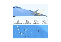 Aecojoy 10ft Cantilever Patio Umbrella, Large Rectangle Umbrella 180° Rotation Offset