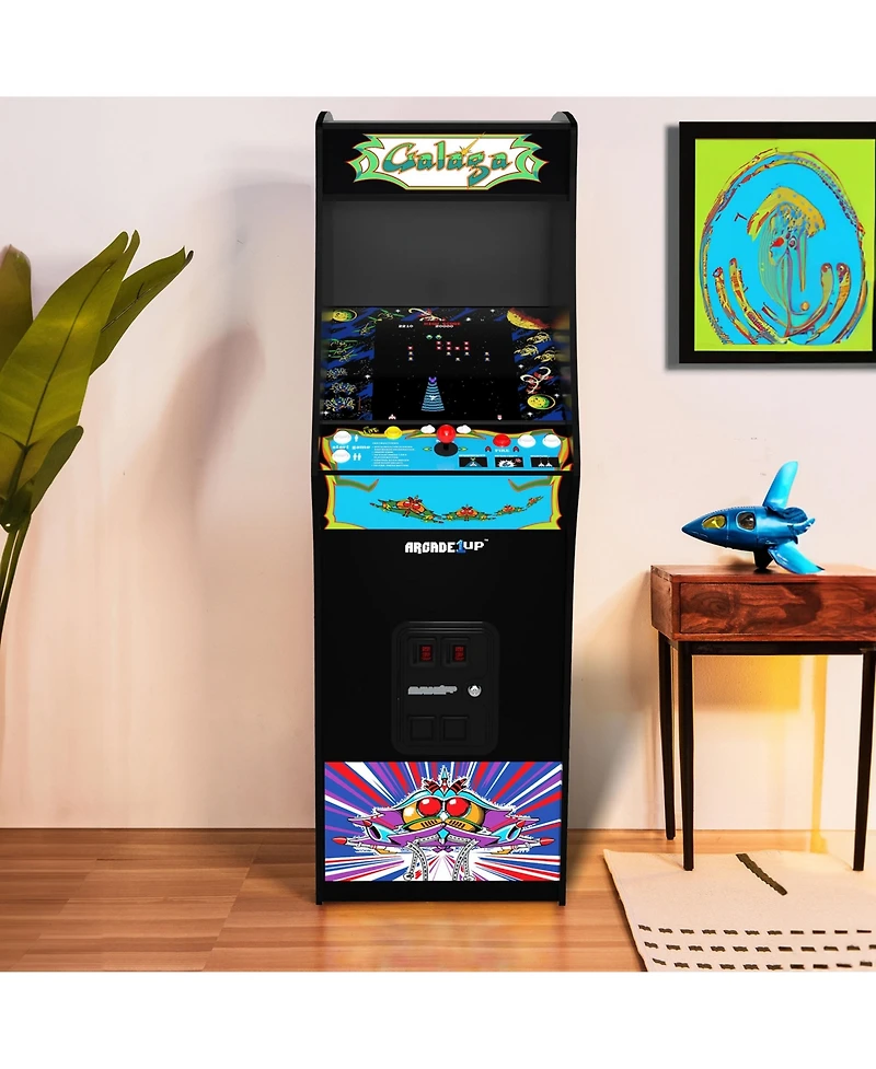 Arcade1Up Galaga Deluxe 14 in 1 Arcade Game Machine 5-Foot Stand-Up Cabinet
