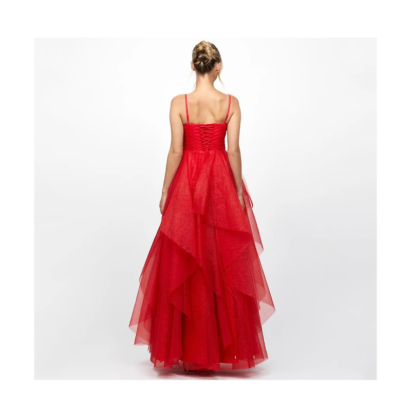 Bariano Women's Solenne Tiered Ball Gown