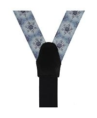 Trafalgar Men's Clarence The Classy Snowflake Silk Holiday Button End Brace