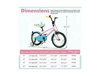 16 Inch Kids Bike with Adjustable Handlebar and Saddle, Pink
