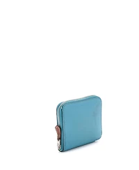 Pre-Owned Hermes Compact Azap Zip Around Wallet Silk'in Epsom