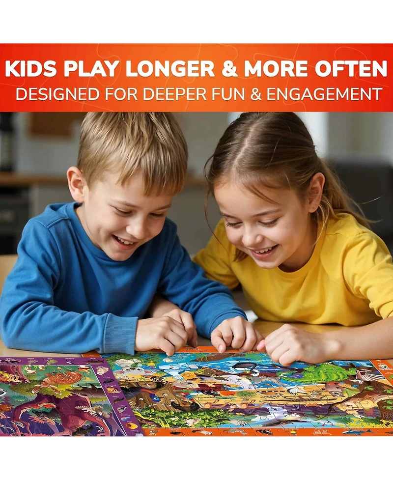 Quokka 4x100 Pcs Search & Find Puzzles for Kids 4-6