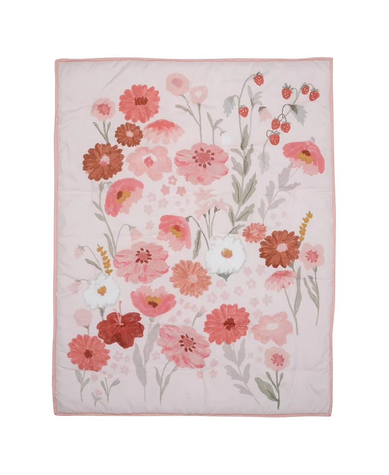 Bedtime Originals Flower Power 3-Piece Floral Baby Nursery Crib Bedding Set
