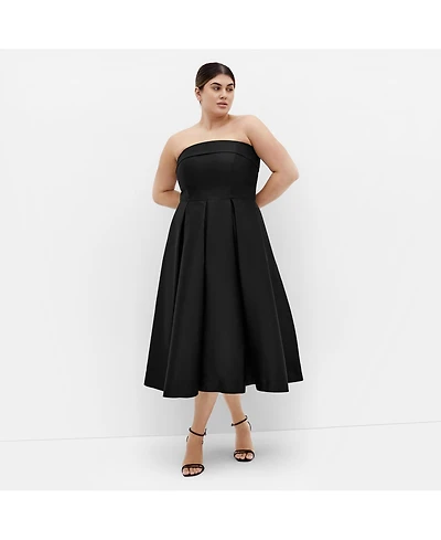 City Chic Women's Tiffany Strapless Midi Dress