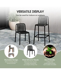 WestinTrends 3-Piece Patio Adjustable Bar Table with Stackable Stools