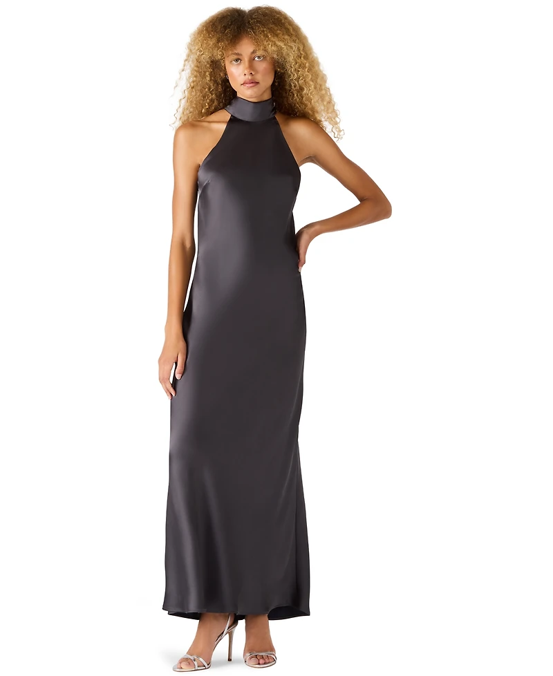 Steve Madden Women's Lara Satin Maxi Dress
