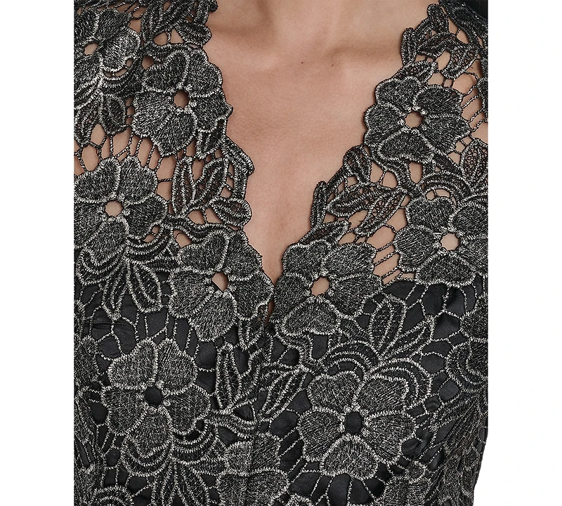 Eliza J Women's Printed Deep V-Neck Dress
