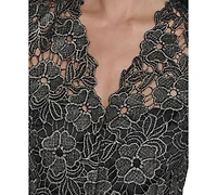 Eliza J Women's Printed Deep V-Neck Dress