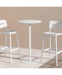 41.25" Adjustable Metal Round Bar Height Table