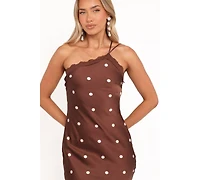 Petal and Pup Women's Anika Maxi Dress - Brown Polka Dot
