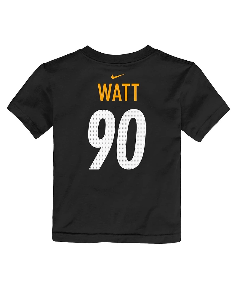 Nike Toddler T.j. Watt Black Pittsburgh Steelers Player Name Number T-Shirt