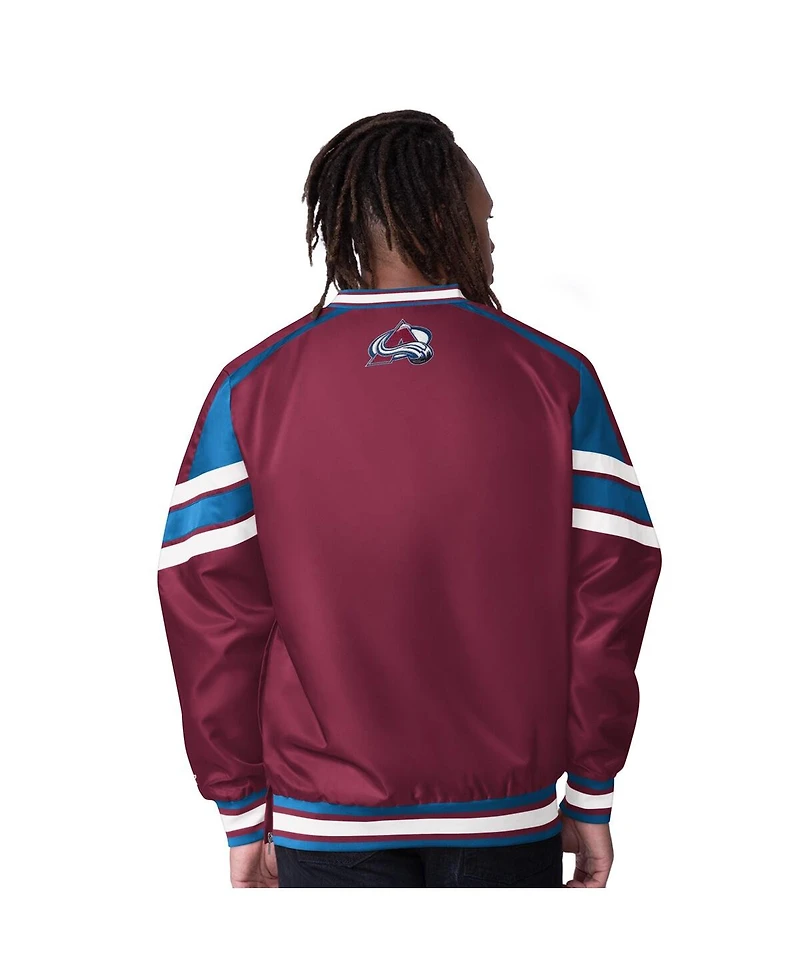 Starter Men's Burgundy Colorado Avalanche Reliever V-Neck Pullover Jacket