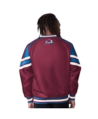 Starter Men's Burgundy Colorado Avalanche Reliever V-Neck Pullover Jacket