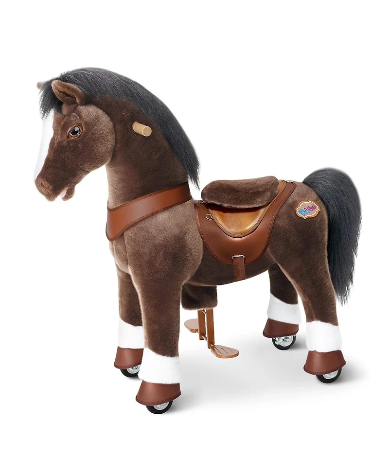 PonyCycle Model Y Chocolate Brown Horse Rideable Toy for Age 4