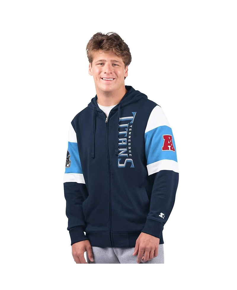 Starter Men's Navy Tennessee Titans Extreme Full-Zip Hoodie