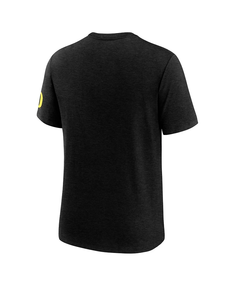 Nike Men's Heather Green Oregon Ducks Campus Collegiate Block Tri-Blend T-Shirt