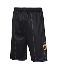 Nike Big Boys and Girls Black Toronto Raptors 2024/25 City Edition Swingman Performance Shorts