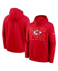 Nike Men's Red Kansas City Chiefs Busted Play Club Fleece Pullover Hoodie