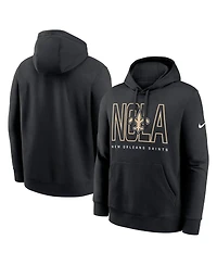 Nike Men's Black New Orleans Saints Busted Play Club Fleece Pullover Hoodie