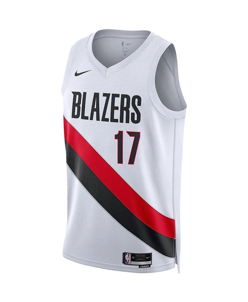 Nike Men's and Women's Shaedon Sharpe White Portland Trail Blazers Swingman Player Jersey