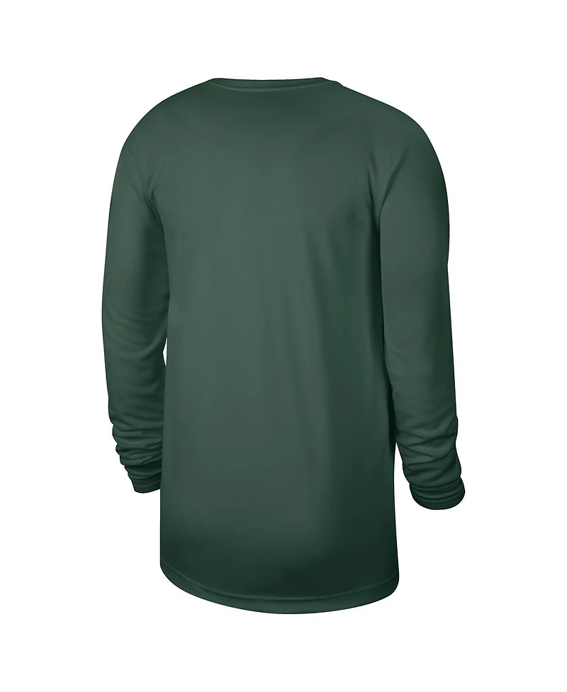 Nike Men's Hunter Green Milwaukee Bucks 2025/26 On-Court Flare Performance Practice Long Sleeve T-Shirt