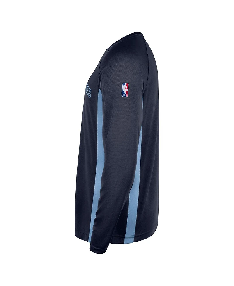 Nike Men's Navy Memphis Grizzlies 2025/26 Authentic Pre-Game Legend Dri-fit Long Sleeve Shooting Shirt