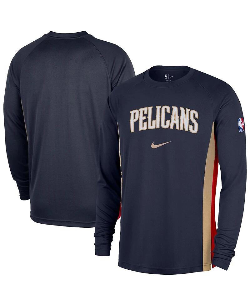 Nike Men's Navy New Orleans Pelicans 2025/26 Authentic Pre-Game Legend Dri-fit Long Sleeve Shooting Shirt